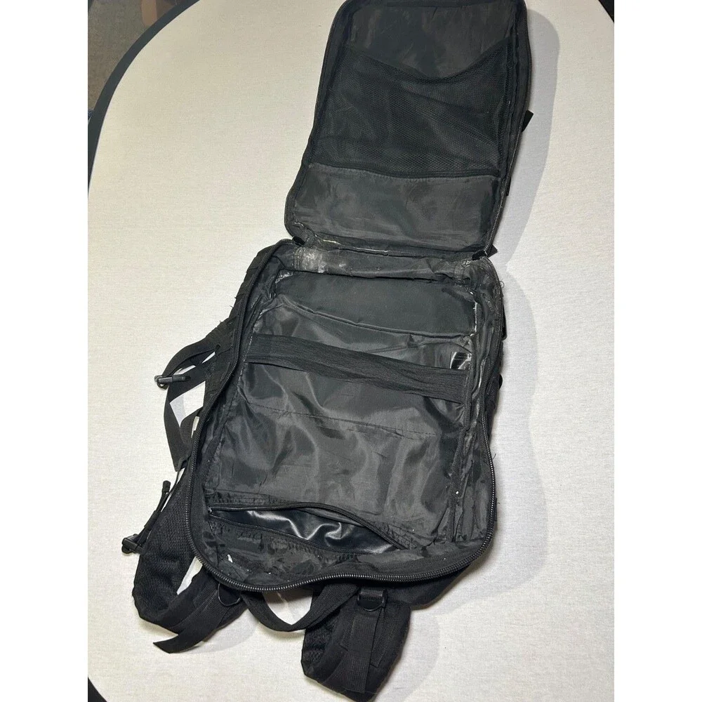Tactical Black Adjustable Bag W/ patch attachable material and MOLLE Panel
